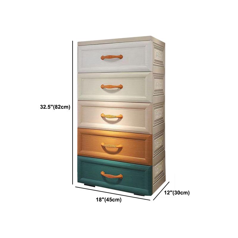 Modern Style Wardrobe Plastic Bedroom Wardrobe Closet With Drawers