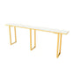 Glam Indoor Counter Wine Table White Marble Gold Base Counter Height Dining Table