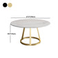 Round Marble Top Dining Table in White Traditional Luxury Dining Table Clearhalo 'Dining Tables & Seating' 'Dining Tables' 'dining_table' 'furn' 'furn_dining_table' 'Furniture' 'furniture_dining_table' 'Kitchen & Dining Furniture' 1200x1200_0b592746-f8d3-419e-ac56-fa1330a527b3