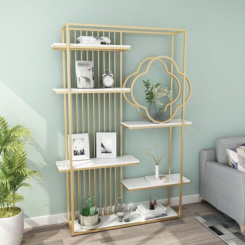 11.81"W Bookcase Glam Style Open Back Bookshelf for Office Study Room Home Clearhalo 'Bookcases' 'furn' 'furn_bookcases' 'Furniture' 'furniture_bookcases' 'kitchen' 'kitchen_bookcases' 'Living Room Furniture' 'Office Furniture' 1200x1200_0b59f542-01d3-45c1-9927-cba8ef3c58bc