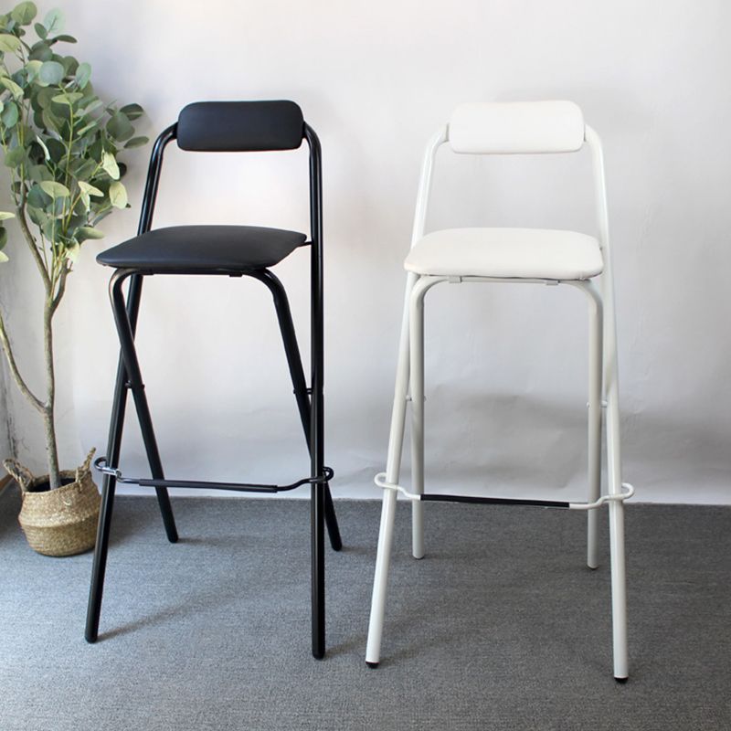 Contemporary Dining Stools Folding Bar Stools with Metal Base Clearhalo 'Bar Furniture' 'Bar Stools' 'bar_stools' 'furn' 'furn_bar_stools' 'Furniture' 'Kitchen & Dining Furniture' 1200x1200_0b5b2c1d-9aba-49bf-b9e9-c2d51bc0b1a4