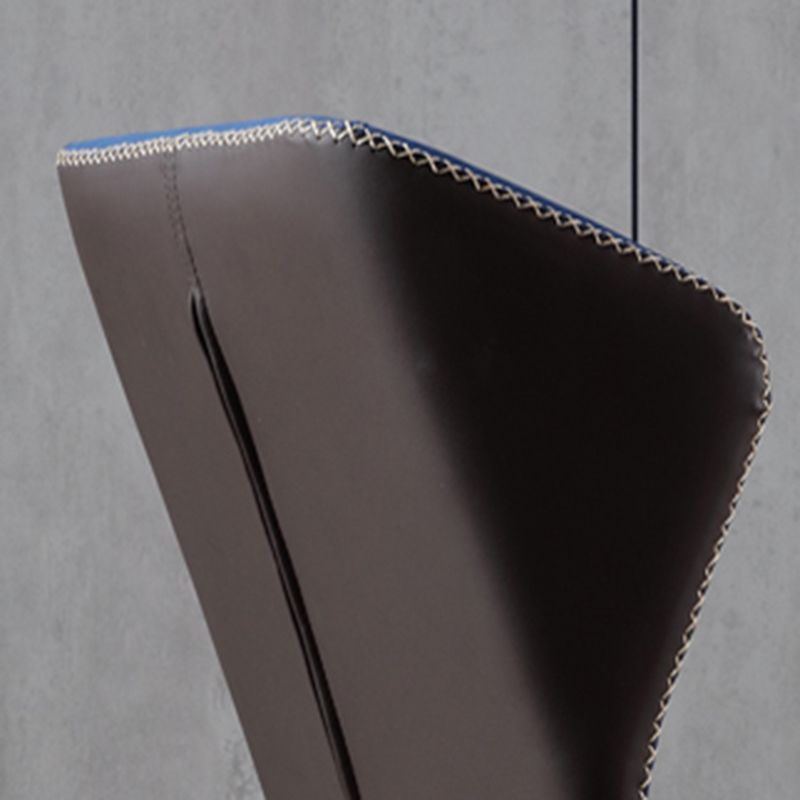 Contemporary Leather Dining Side Chair Wingback Side Chair for Brasserie Clearhalo ' kitchen&dining_furn' 'Dining Chairs' 'Dining Tables & Seating' 'dining_chair' 'furn' 'furn_dining_chair' 'Furniture' 'furniture_dining_chair' 'Kitchen & Dining Furniture' 'kitchen' 1200x1200_0b5bbd4e-d06d-4ab6-b2f2-ab470ed786f9