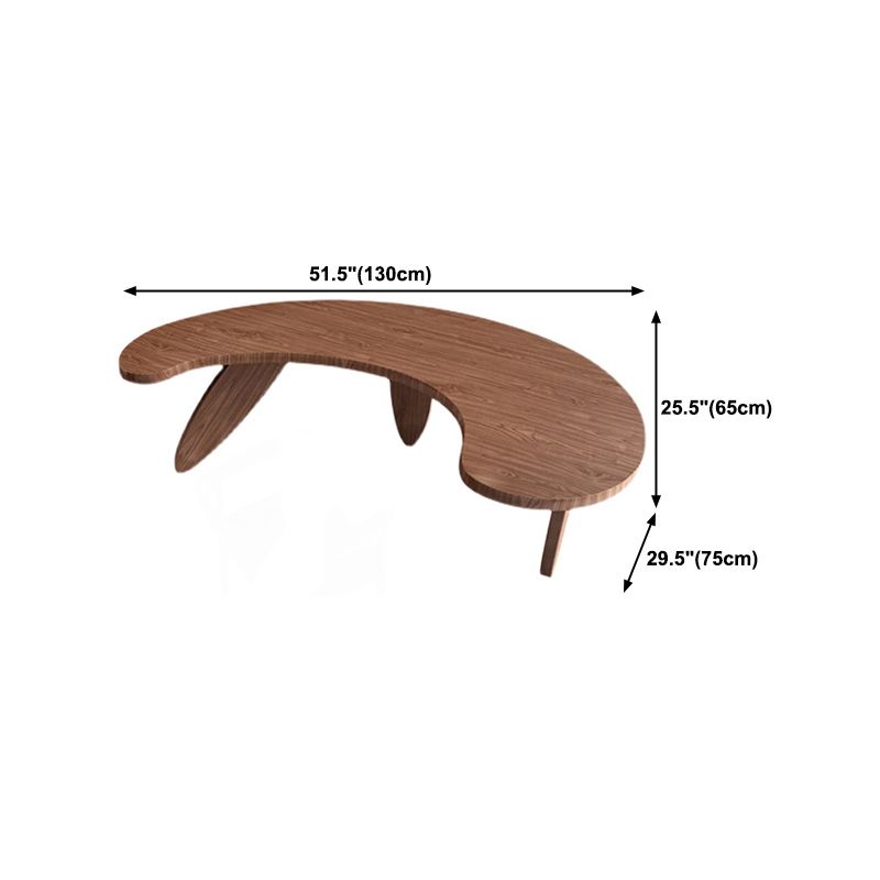 Modern Irregular Shape Home Writing Desk Solid Wood Desk for Office and Bedrooom Clearhalo 'furn' 'furn_office_desk' 'Furniture' 'Office Desks' 'Office Furniture' 'office_desk' 1200x1200_0b5bf37b-e217-4c1c-ae22-b1f20353ff3a
