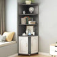 Wooden Modern Accent Cabinet Triangle Storage Cabinet with 2 Doors
