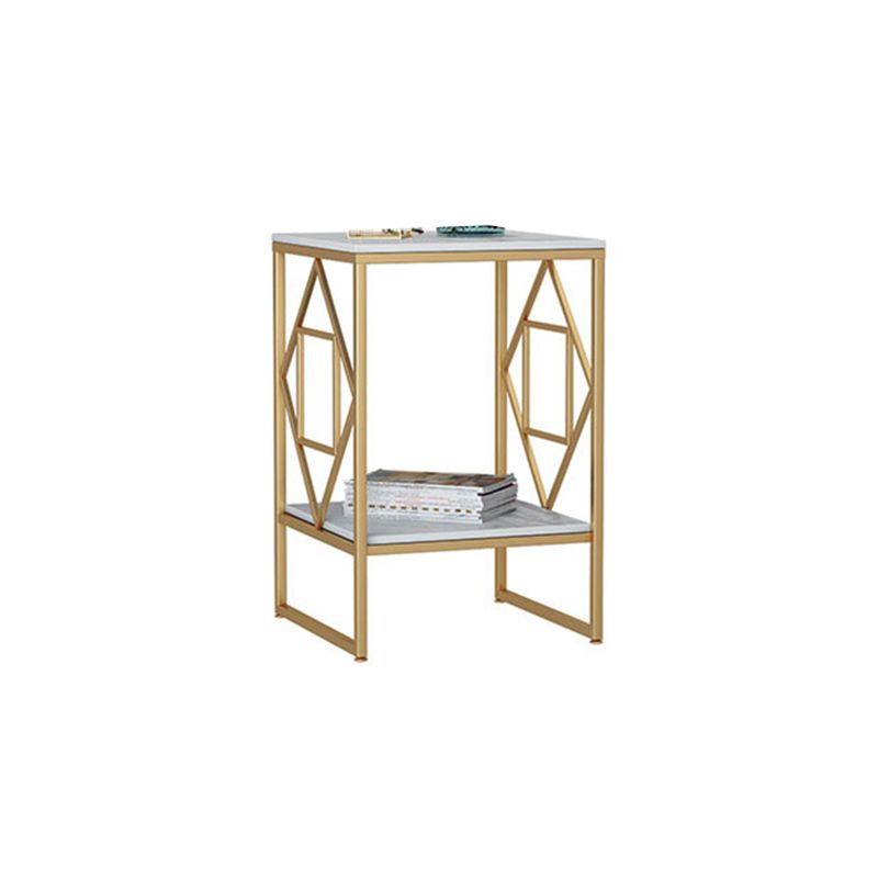 Modern Slate Corner Table Square Side End Table for Living Room