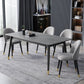 Glam Rectangle Stone Dining Table Matte Finish Table with 4 Legs Clearhalo ' dining_table' 'Dining Tables & Seating' 'Dining Tables' 'furn' 'furn_dining_table' 'Furniture' 'furniture_dining_table' 'Kitchen & Dining Furniture' 'kitchen&dining_furn' 'kitchen' 'kitchen_dining_table' 1200x1200_0b5e7b3b-281f-4052-b828-8cca00b1f180