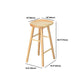 Modern Armless Counter Stool Iron Dining Room Bar Stool with Seat and Pedal