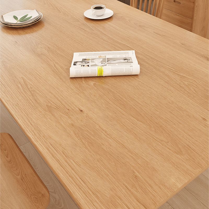 Set da pranzo in legno massiccio 1/5 pezzi tavolo da pranzo rettangolare con sedie posteriori a stecca