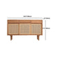 Contemporary 31.5"all Natural Wooden Cabinet, Rectangle Accent Cabinet with Drawers