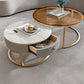 Rahmen-Basis-Design, runder Glas-/Kunsttisch, Couchtisch mit Metallbasis