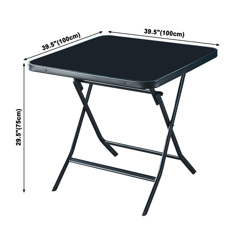 Modern Style Glass Kitchen Dining Table Black Table with Black Frame for Home Clearhalo ' dining_table' 'Dining Tables & Seating' 'Dining Tables' 'furn' 'furn_dining_table' 'Furniture' 'furniture_dining_table' 'Kitchen & Dining Furniture' 'kitchen&dining_furn' 'kitchen' 'kitchen_dining_table' 1200x1200_0b6336a1-dcd2-4e3f-a62f-ea1dff358445