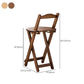 Low Back Dining Stools Folding Armless Bar Stools with Wood Base