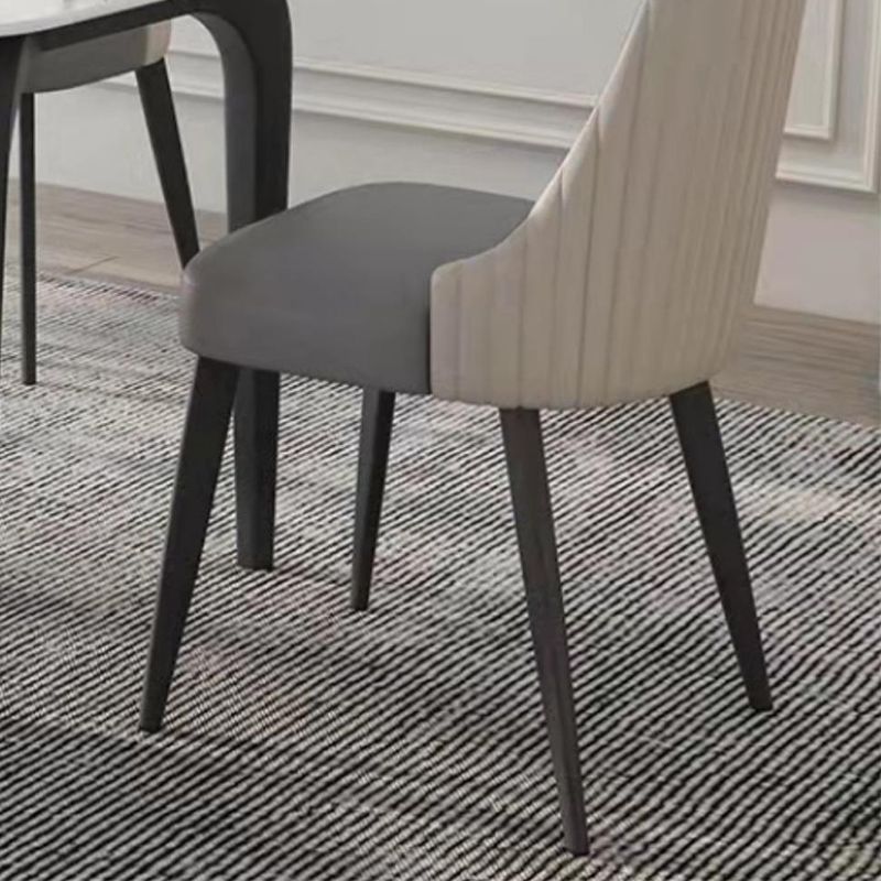 Contemporary Upholstered Dining Chair Faux Leather Kitchen Dining Chair Clearhalo 'Dining Chairs' 'Dining Tables & Seating' 'dining_chair' 'furn' 'furn_dining_chair' 'Furniture' 'Kitchen & Dining Furniture' 1200x1200_0b658b72-f707-41ee-9092-f0ea0491fba5