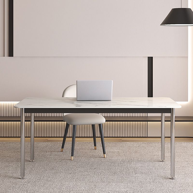 Stein gebogener Büroschreibtisch modern 29,53 "großer Schreibtisch mit Parsons Schreibtisch