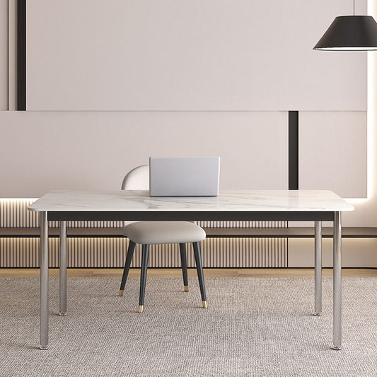 Stein gebogener Büroschreibtisch modern 29,53 "großer Schreibtisch mit Parsons Schreibtisch