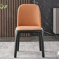 Contemporary Style Dining Chair Solid Back Dining Armless Side Chair with Wooden Legs