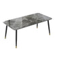 Nordic 1/5/7 Pieces Furniture Rectangle Stone Dining Table Set in Gray