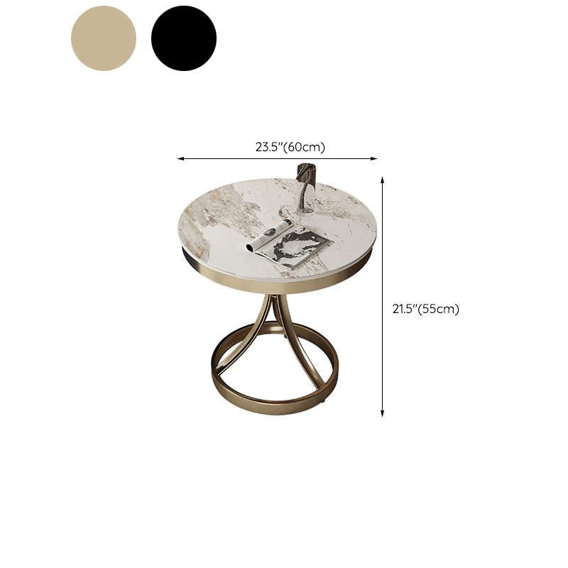Contemporary 21.65" Tall Round Slate Top Side Table Pedestal End Table Clearhalo 'Coffee & Accent Tables' 'End & Side Tables' 'end_side_tables' 'furn' 'furn_end_side_tables' 'Furniture' 'Living Room Furniture' 1200x1200_0b676ed0-ffe5-4944-a794-cb1d63a0d34e