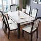 Dining Room Set Modern with Sintered Stone Dining Table and Solid Wood Chairs Clearhalo 'Dining Room Sets' 'Dining Tables & Seating' 'dining_room_set' 'furn' 'furn_dining_room_set' 'Furniture' 'furniture_dining_room_set' 'Kitchen & Dining Furniture' 'kitchen&dining_furn' 'kitchen' 1200x1200_0b67aa1a-e178-43a4-b28c-de2c02e32057