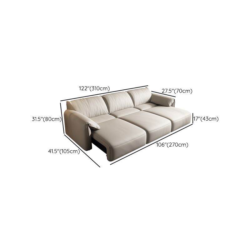 41.34" Wide Contemporary Futon Sofa Bed White Futon Solid Wood Sleeper Sofa Clearhalo 'furn' 'furn_futons' 'Furniture' 'Futons & Daybeds' 'Futons' 'Living Room Furniture' 1200x1200_0b67abed-42b7-4de9-87db-4bccda3bebfb