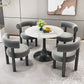 Juego de comedor redondo moderno de piedra sinterizada, juego de comedor de 1/2/3/4/5 piezas para comedor