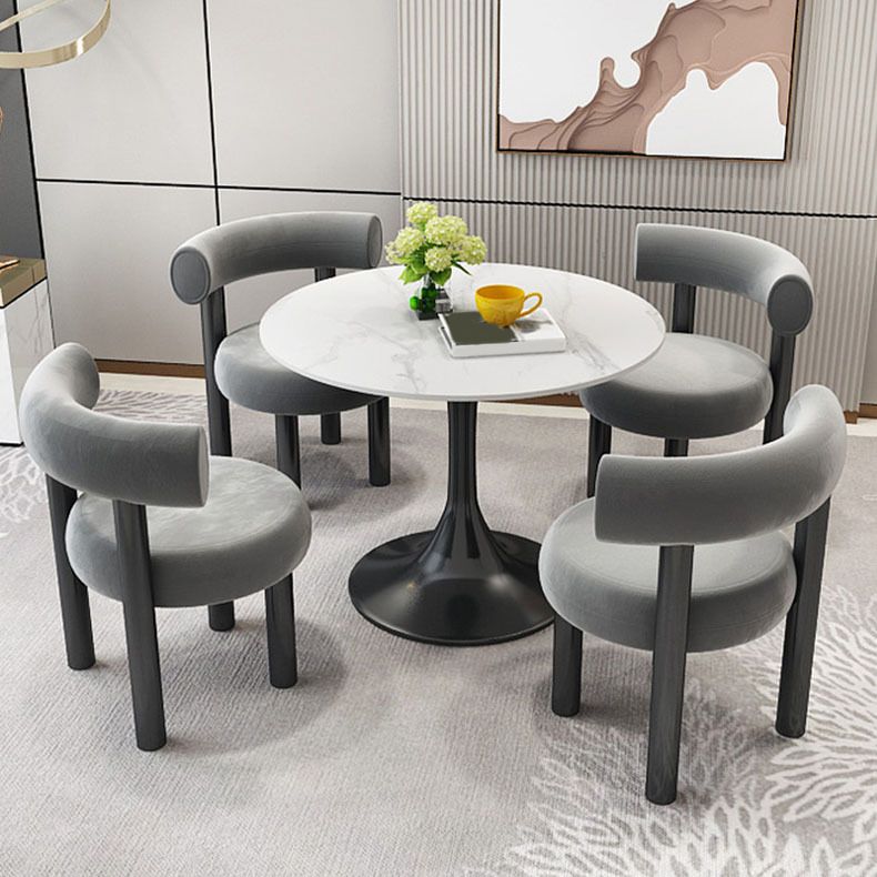 Juego de comedor redondo moderno de piedra sinterizada, juego de comedor de 1/2/3/4/5 piezas para comedor