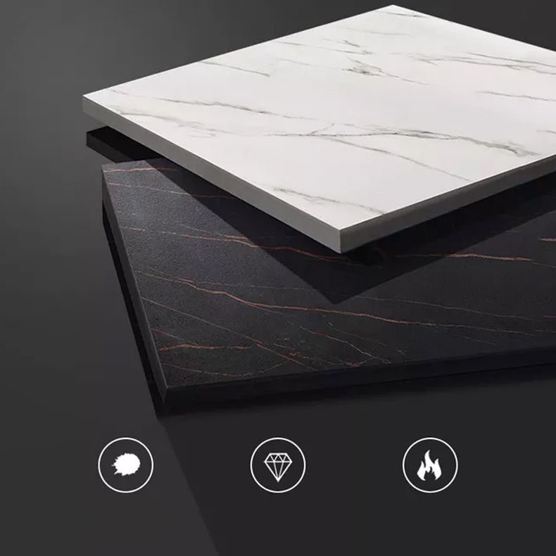 Industrial Iron Bar Table Faux Marble White Specialty Top 41.3"H Bistro Table with Storage Clearhalo 'Bar Furniture' 'Bar Tables' 'bar_tables' 'furn' 'furn_bar_tables' 'Furniture' 'furniture_bar_tables' 'Kitchen & Dining Furniture' 'kitchen&dining_furn' 'kitchen' 1200x1200_0b6b4458-5025-4231-a389-03f70ffa0364