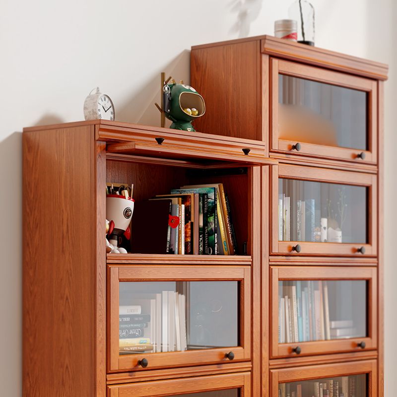 Closed Back Vertical Bookshelf Wood Contemporary Bookcase with Cabinets Clearhalo 'Bookcases' 'furn' 'furn_bookcases' 'Furniture' 'Office Furniture' 1200x1200_0b6b58bc-ed82-4c69-b90b-b1b89785c2a1
