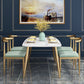 Traditional Luxury Rectangle Dining Table White Faux Marble Top Table for Home Clearhalo 'Dining Tables & Seating' 'Dining Tables' 'dining_table' 'furn' 'furn_dining_table' 'Furniture' 'Kitchen & Dining Furniture' 1200x1200_0b6c276a-e7f2-4ae3-a6f3-256f62b37d87