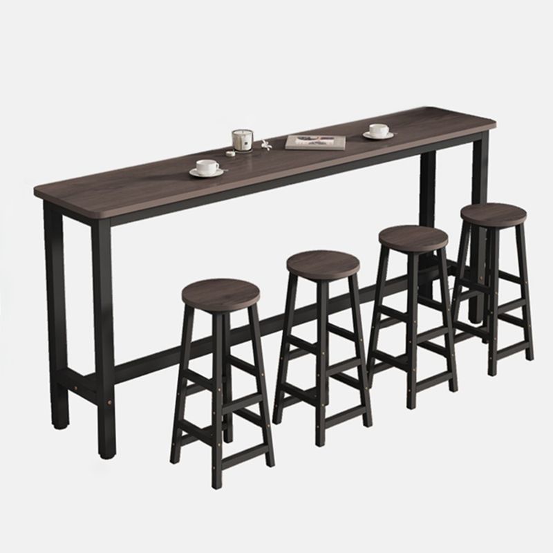 Modern Rectangle Wood Bar Table 2/3/4/5 Pieces Bar Table Set for Cafe Clearhalo 'Bar Furniture' 'furn' 'furn_home_bar_bar_sets' 'Furniture' 'Home Bars & Bar Sets' 'home_bar_bar_sets' 'Kitchen & Dining Furniture' 1200x1200_0b6e5699-acd2-4db7-ad49-c9652adbe1d4