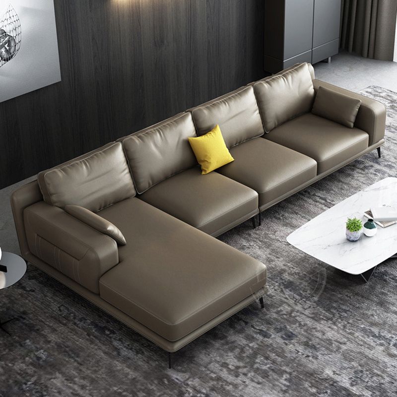 Wunderschönes Stil Sektion mit Kissen Rückengrau/Beige/schwarzes Latex -gepolstertes Sofa