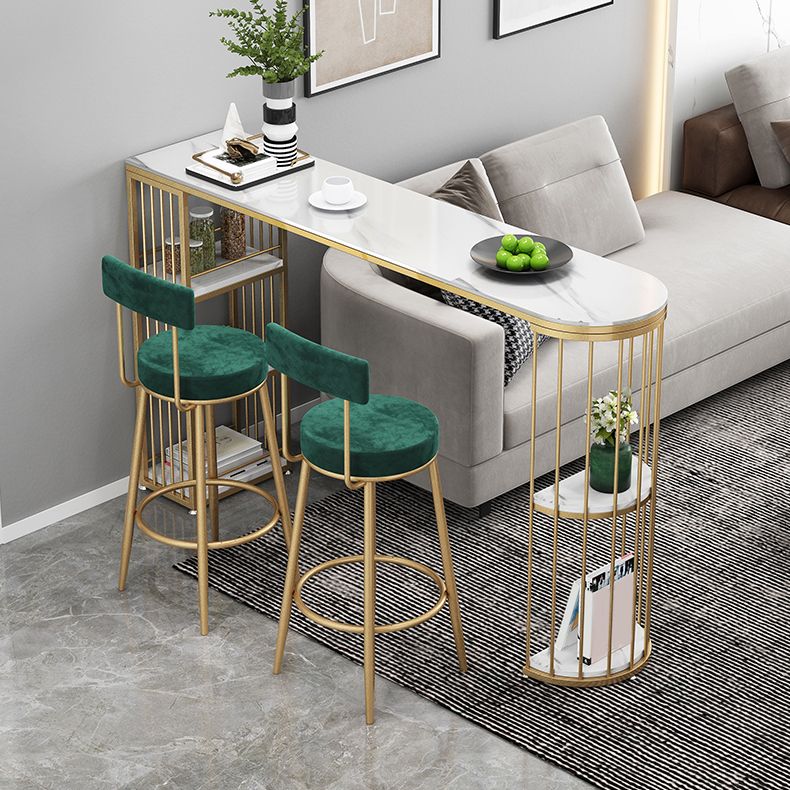 Juego de bar Glam Style, mesa de bar de piedra de 1/2/3 piezas con taburetes con respaldo de escalera
