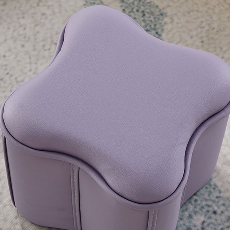 Solid Color Leather Standard Stool Modern Style Simple Unique Shape Footrest Clearhalo 'furn' 'furn_ottomans_poufs' 'Furniture' 'Living Room Furniture' 'Ottomans & Poufs' 'ottomans_poufs' 1200x1200_0b6f4705-a1dc-4d5b-a89d-2cb32b386534