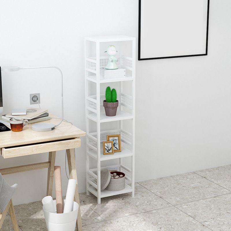 Estantería de estantería de biblioteca de espalda abierta para la sala de estar para la sala de estar