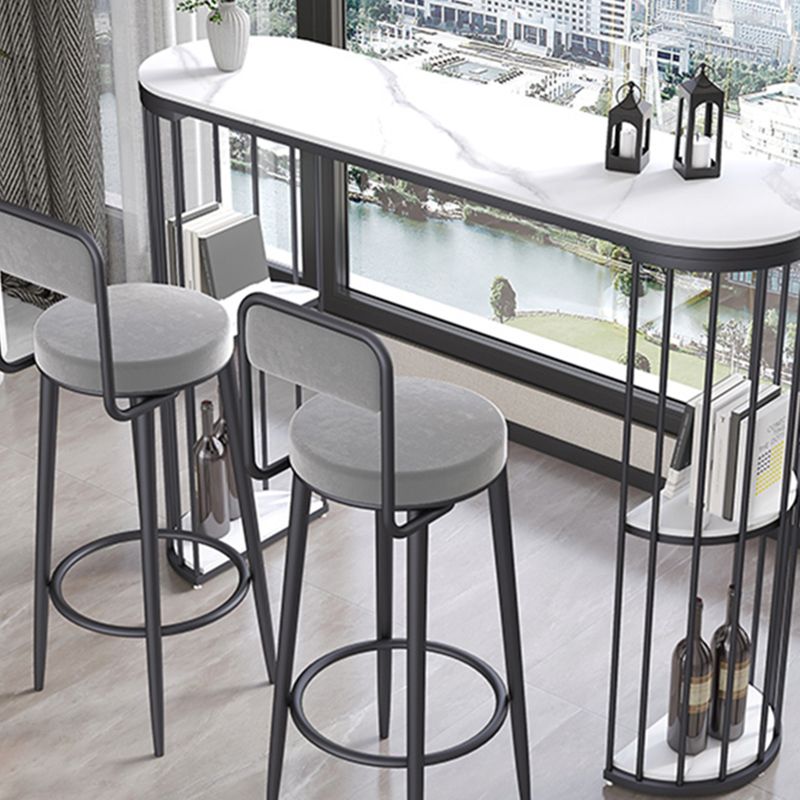 Modern Style Bar Table Set 1/2/3 Pieces Stone Rectangle Bistro Set for Indoor Clearhalo 'Bar Furniture' 'furn' 'furn_home_bar_bar_sets' 'Furniture' 'Home Bars & Bar Sets' 'home_bar_bar_sets' 'Kitchen & Dining Furniture' 1200x1200_0b7145c9-2bc1-4c60-929b-bffed2c4366e