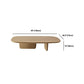 Table basse scandinave en bois massif avec 2 pieds et plateau rectangulaire