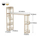 White Marble Bar Table with Specialty Table Top Double Pedestal Table- 41.3" H Clearhalo 'Bar Furniture' 'Bar Tables' 'bar_tables' 'furn' 'furn_bar_tables' 'Furniture' 'furniture_bar_tables' 'Kitchen & Dining Furniture' 1200x1200_0b721c4e-e92c-4ede-94df-e03afbf317c6