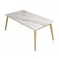 Slate and Metal Table Glam Style Minimalist Rectangular Dining Table Clearhalo 'Dining Tables & Seating' 'Dining Tables' 'dining_table' 'furn' 'furn_dining_table' 'Furniture' 'Kitchen & Dining Furniture' 1200x1200_0b724f29-6447-431b-93d2-97fde512f83e