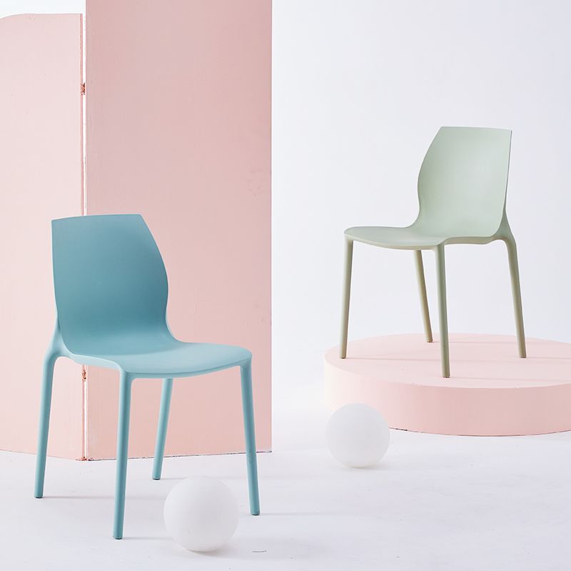 Stackable Plastic Dining Side Chair Scandinavian Solid Back Armless Dining Chairs Clearhalo ' kitchen&dining_furn' 'Dining Chairs' 'Dining Tables & Seating' 'dining_chair' 'furn' 'furn_dining_chair' 'Furniture' 'furniture_dining_chair' 'Kitchen & Dining Furniture' 'kitchen' 1200x1200_0b726873-e618-4aa8-a53d-e00503a7c0c8