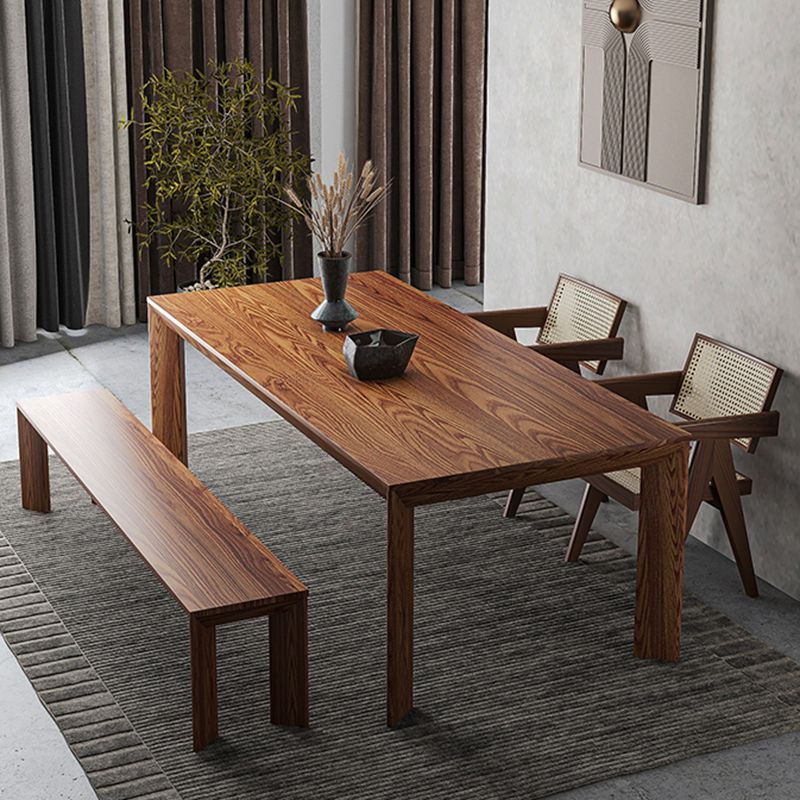 Industrial Dining Room Table Solid Wood Rectangle Dinette Table for Home