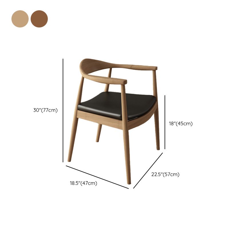 モダンホームウッドオープンバックダイニングルーム布張りのアームチェア