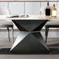 Modern Sintered Stone Top Dining Set Rectangle 1/2/5/7 Pieces Dinette Table Set Clearhalo 'Dining Room Sets' 'Dining Tables & Seating' 'dining_room_set' 'furn' 'furn_dining_room_set' 'Furniture' 'Kitchen & Dining Furniture' 1200x1200_0b73c1ea-ed3d-41db-bb5f-61be0b6eef4b