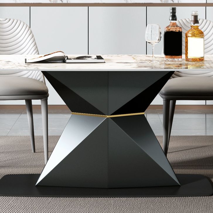 Modern Sintered Stone Top Dining Set Rectangle 1/2/5/7 Pieces Dinette Table Set Clearhalo 'Dining Room Sets' 'Dining Tables & Seating' 'dining_room_set' 'furn' 'furn_dining_room_set' 'Furniture' 'Kitchen & Dining Furniture' 1200x1200_0b73c1ea-ed3d-41db-bb5f-61be0b6eef4b
