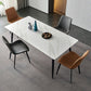 Stone Top Dining Table Traditional Luxury Table with 4 Black Legs Clearhalo 'Dining Tables & Seating' 'Dining Tables' 'dining_table' 'furn' 'furn_dining_table' 'Furniture' 'furniture_dining_table' 'Kitchen & Dining Furniture' 'kitchen' 'kitchen_dining_table' 1200x1200_0b75d152-7a0b-4436-aeb6-5b6c95d3b8f0