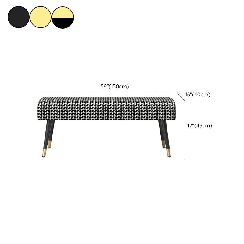 Glam Rectangle Seating Bench Cushioned Entryway and Bedroom Bench Clearhalo 'Benches' 'Chairs & Seating' 'furn' 'furn_benches' 'Furniture' 'Living Room Furniture' 1200x1200_0b76c6c5-2ab3-4f12-90c7-2b9cc695117d