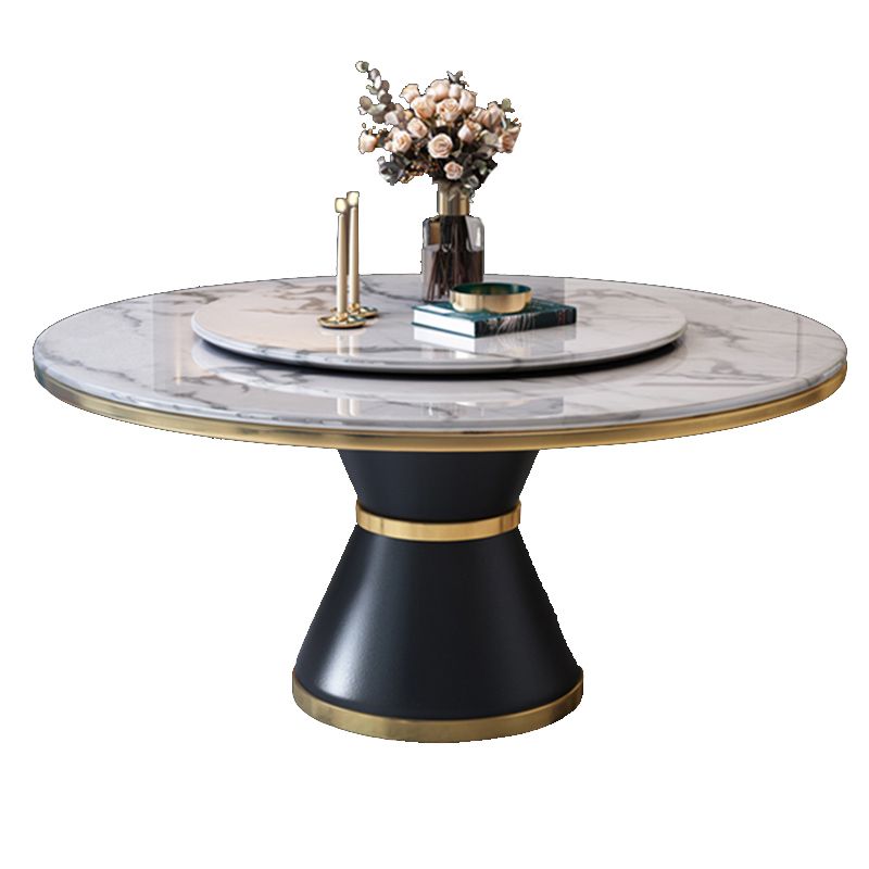 Moderne marmeren eettafel set 1/2/5/7 stukken met metalen basiskeukenmeubelset