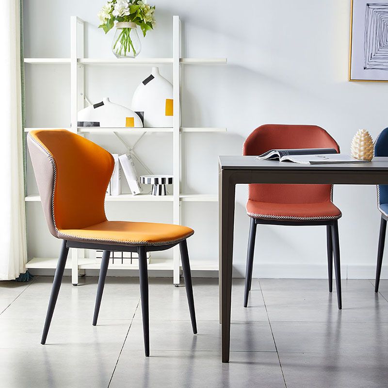Modern Style Kitchen Metal Dining Chair Wingback Dining Armless Side Chairs Clearhalo ' kitchen&dining_furn' 'Dining Chairs' 'Dining Tables & Seating' 'dining_chair' 'furn' 'furn_dining_chair' 'Furniture' 'furniture_dining_chair' 'Kitchen & Dining Furniture' 'kitchen' 1200x1200_0b78943d-9bd8-43aa-baaf-dc3d437cecb7