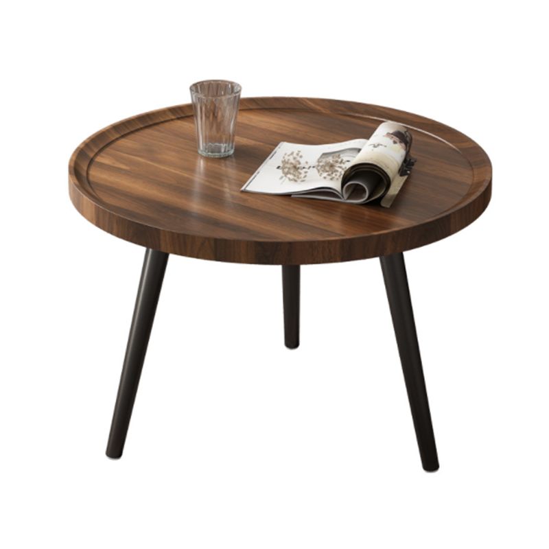 Tavolo da parte superiore del vassoio tondo di transizione tavolo da treppiede in legno per soggiorno