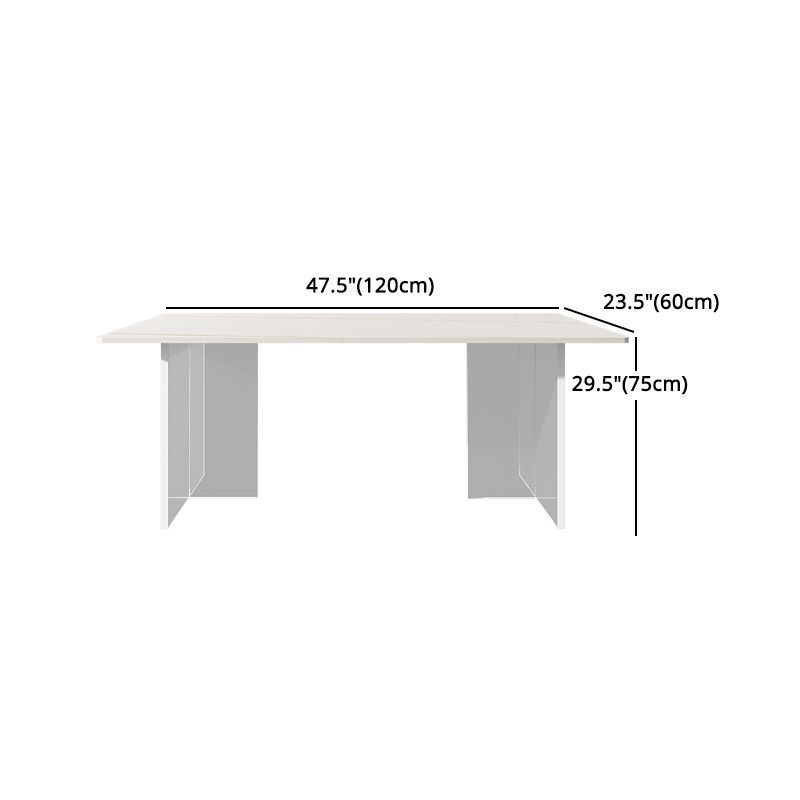 Modern Rectangle White Dining Table Set 1/2/5/7 Pieces Dining Set for Home Use Clearhalo 'Dining Room Sets' 'Dining Tables & Seating' 'dining_room_set' 'furn' 'furn_dining_room_set' 'Furniture' 'furniture_dining_room_set' 'Kitchen & Dining Furniture' 1200x1200_0b7bcc80-9f8f-4d81-9dec-08fc6b5e1c29