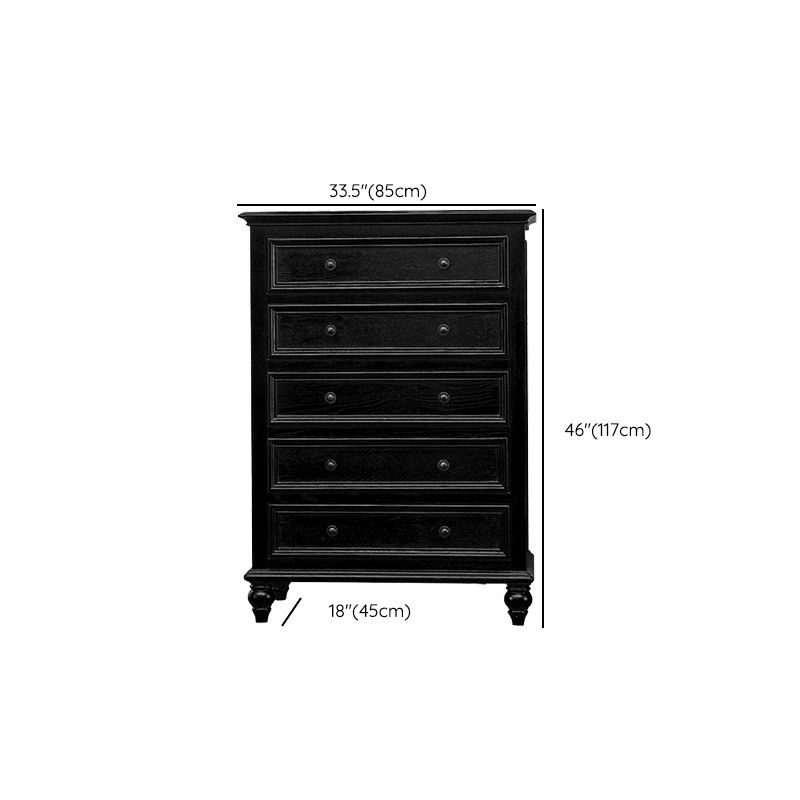 Compañero de madera sólida de cofre de almacenamiento tradicional con 3/4/5/7/9/10 cajones